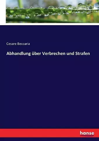 Abhandlung über Verbrechen und Strafen cover