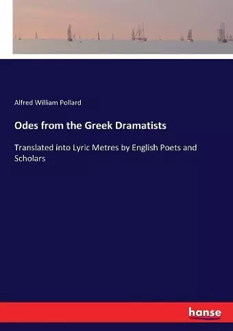 Odes from the Greek Dramatists cover