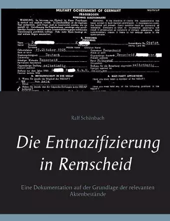 Die Entnazifizierung in Remscheid cover