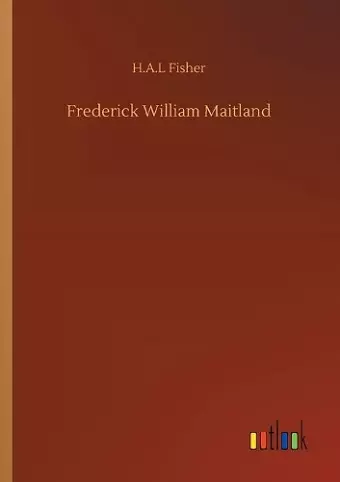 Frederick William Maitland cover