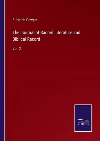 The Journal of Sacred Literature and Biblical Record cover