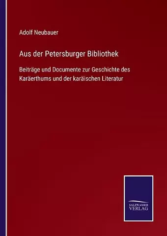 Aus der Petersburger Bibliothek cover