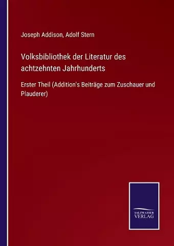 Volksbibliothek der Literatur des achtzehnten Jahrhunderts cover