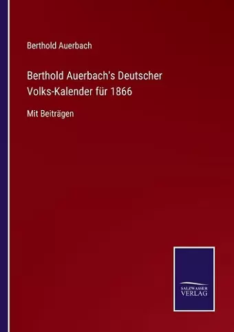 Berthold Auerbach's Deutscher Volks-Kalender für 1866 cover