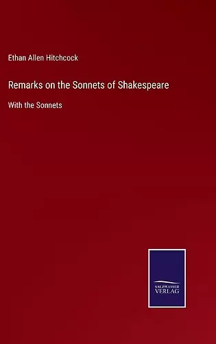 Remarks on the Sonnets of Shakespeare cover