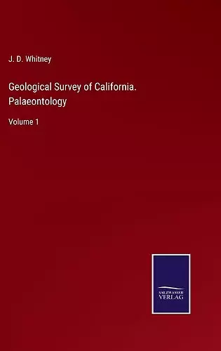 Geological Survey of California. Palaeontology cover