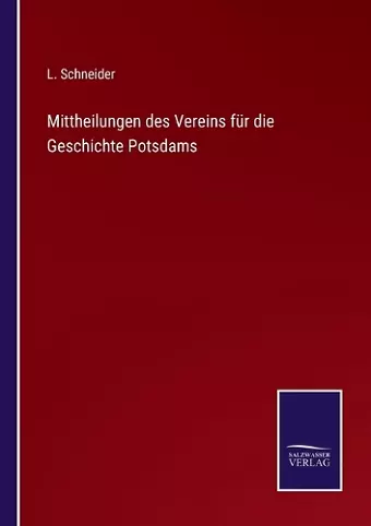 Mittheilungen des Vereins für die Geschichte Potsdams cover