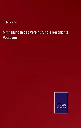 Mittheilungen des Vereins für die Geschichte Potsdams cover