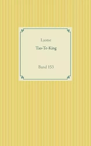 Tao Te King cover