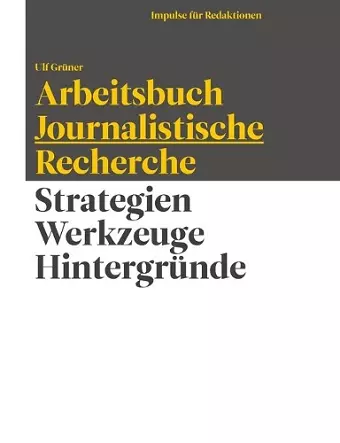 Arbeitsbuch Journalistische Recherche cover