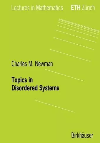 Topics in Disordered Systems cover