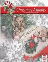 Greeting for Christmas (vintage Christmas animals) A Christmas coloring book for adults relaxation with vintage Christmas animal cards cover