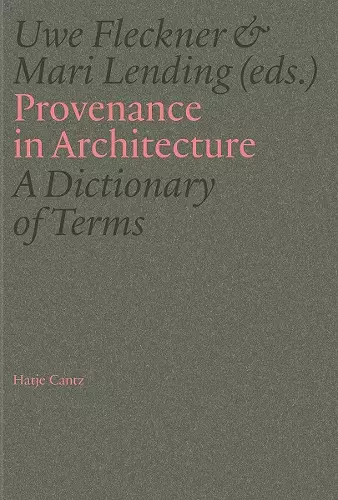 Provenance in Architecture cover