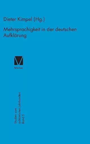 Mehrsprachigkeit in der deutschen Aufklärung cover