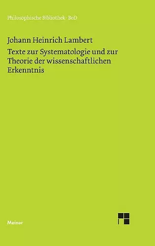 Texte zur Systematologie und zur Theorie der wissenschaftlichen Erkenntnis cover