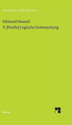 V. (Fünfte) Logische Untersuchung cover