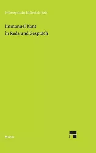 Immanuel Kant in Rede und Gespräch cover