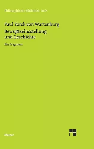 Bewusstseinsstellung und Geschichte cover