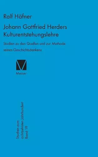 Johann Gottfried Herders Kulturentstehungslehre cover