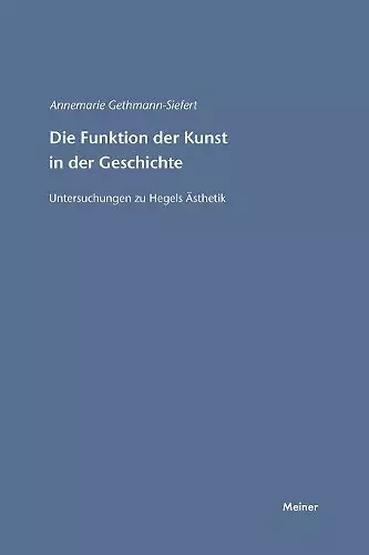 Die Funktion der Kunst in der Geschichte cover