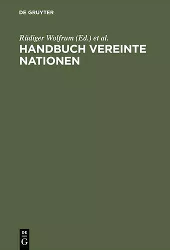 Handbuch Vereinte Nationen cover