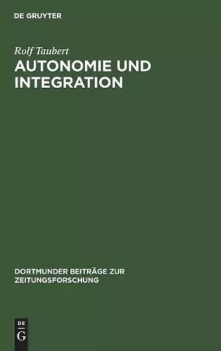 Autonomie und Integration cover