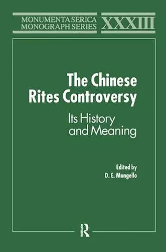 The Chinese Rites Controversy cover