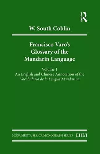 Francisco Varo's Glossary of the Mandarin Language cover