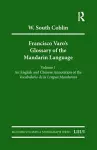 Francisco Varo's Glossary of the Mandarin Language cover