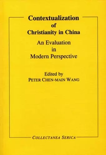 Contextualization of Christianity in China cover