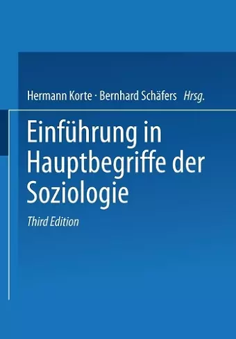 Einführung in Hauptbegriffe der Soziologie cover
