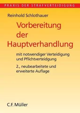 Vorbereitung der Hauptverhandlung cover