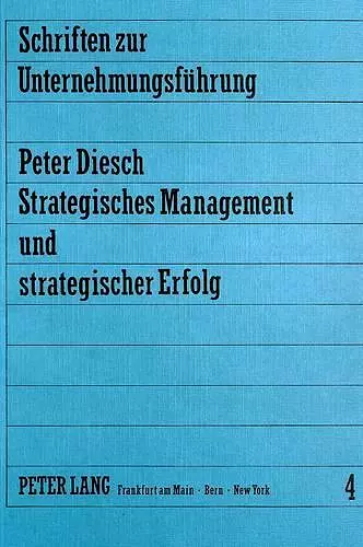 Strategisches Management Und Strategischer Erfolg cover