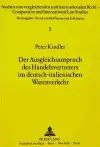 Der Ausgleichsanspruch Des Handelsvertreters Im Deutsch-Italienischen Warenverkehr cover