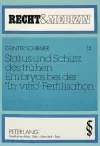 Status Und Schutz Des Fruehen Embryos Bei Der «In-Vitro»-Fertilisation cover