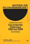 Das Britische Unterhaus 1965 Bis 1986 cover