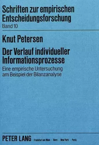 Der Verlauf Individueller Informationsprozesse cover