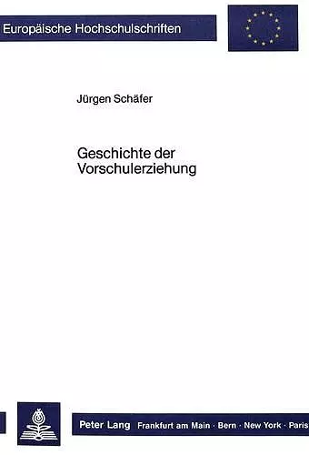 Geschichte Der Vorschulerziehung cover