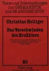 Das Verschwinden Des Erzaehlers cover