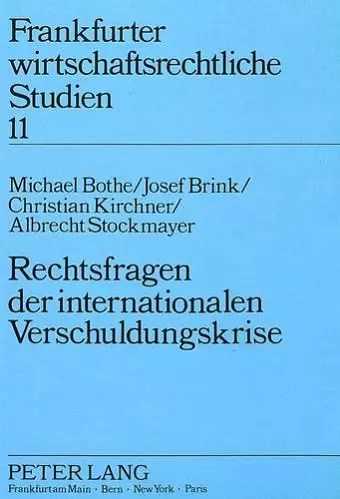 Rechtsfragen Der Internationalen Verschuldungskrise cover