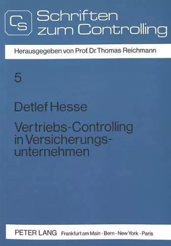 Vertriebscontrolling in Versicherungsunternehmen cover