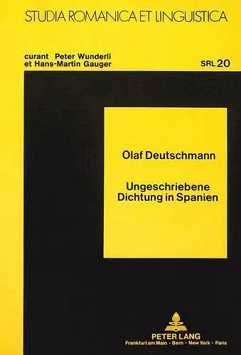 Ungeschriebene Dichtung in Spanien cover