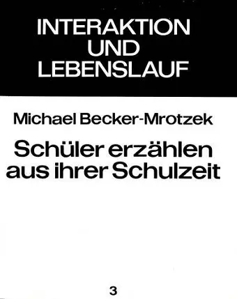 Schueler Erzaehlen Aus Ihrer Schulzeit cover