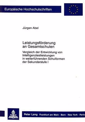 Leistungsfoerderung an Gesamtschulen cover