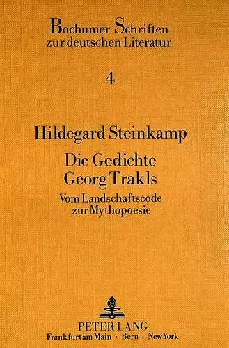 Die Gedichte Georg Trakls cover