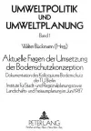 Aktuelle Fragen Der Umsetzung Der Bodenschutzkonzeption cover