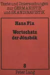 Wortschatz Der Jónsbók cover