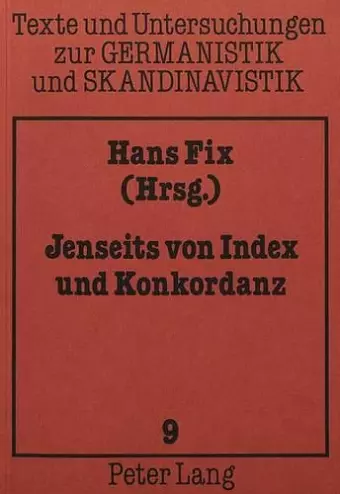 Jenseits Von Index Und Konkordanz cover