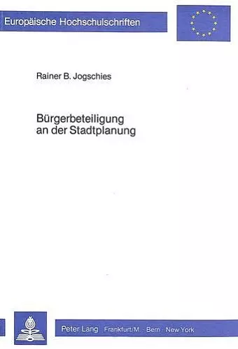 Buergerbeteiligung an Der Stadtplanung cover