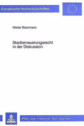 Stadterneuerungsrecht in Der Diskussion cover